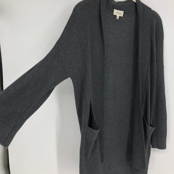 Aritzia Wilfred Grey Knit Copernic Silk Cashmere Open Cardigan size XXS - Picture 7 of 16